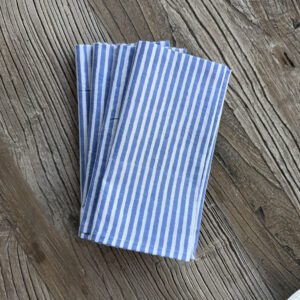 Blue Stripe Napkin packs of 4